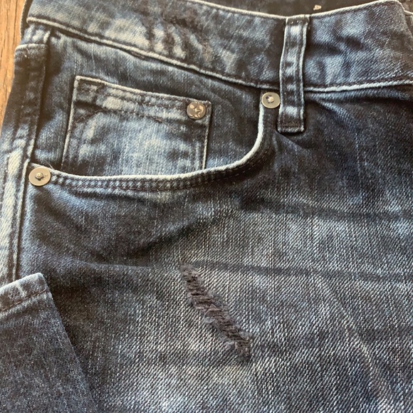 Acid washed distressed skinny jeans sz 32 - Picture 5 of 6